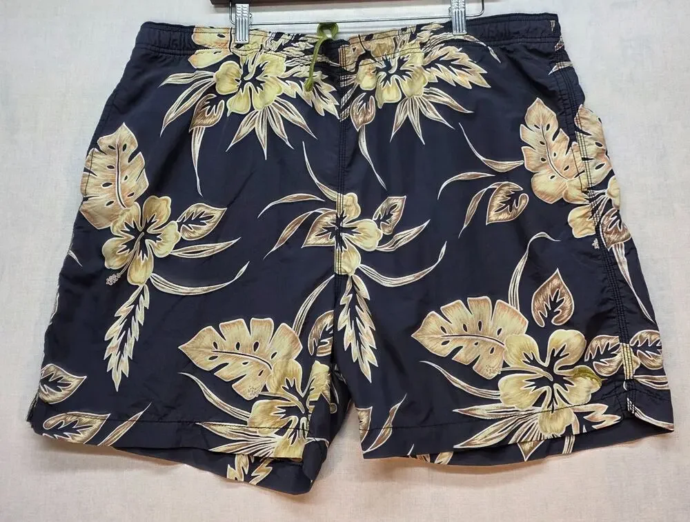 Tommy Bahama Relax Mens Tropical Floral Hawiian Swim Trunks Mesh Lined (XL)